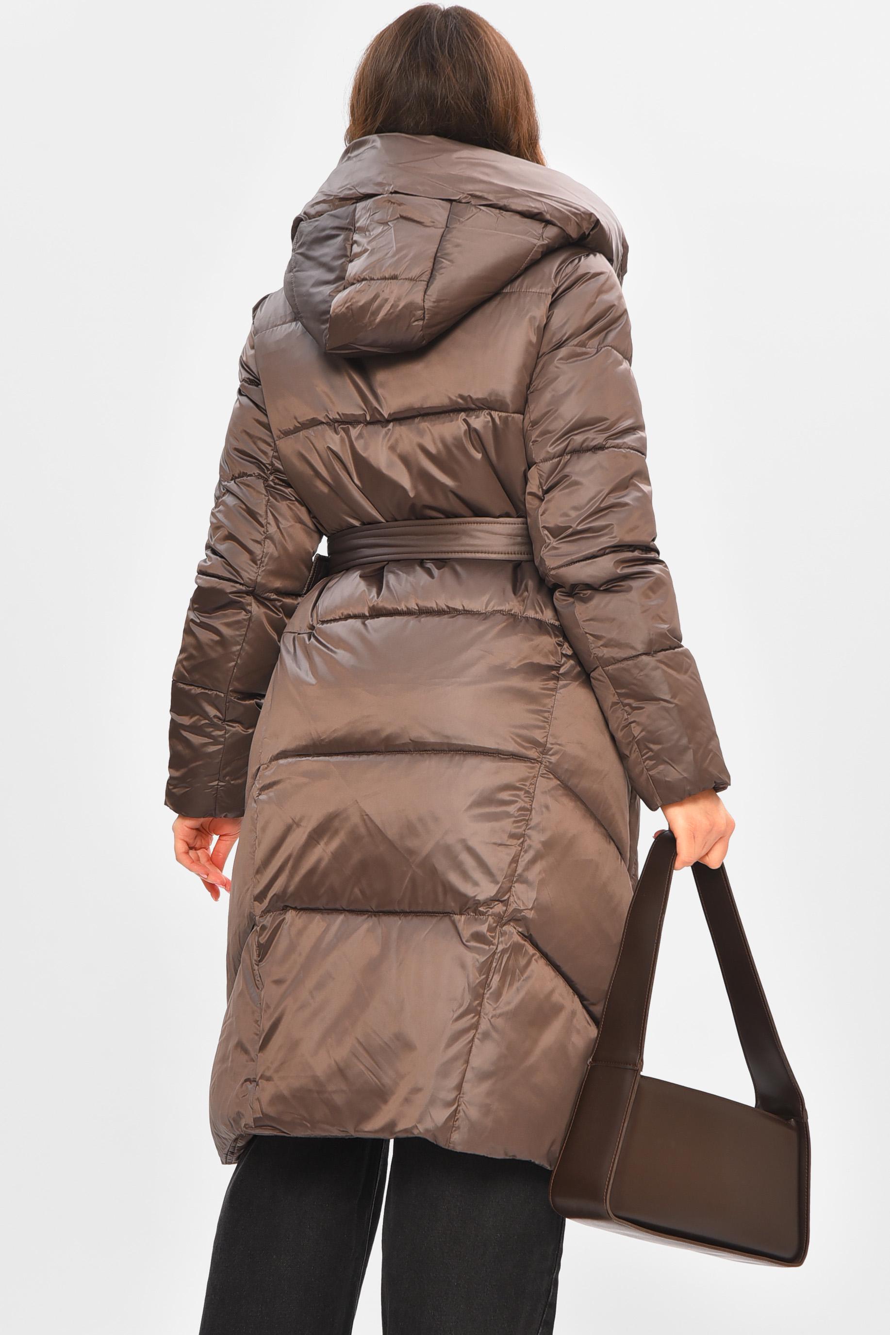 Куртка жіноча подовжена зима L Шоколад (207013) - фото 3 Куртка жіноча подовжена зима L Шоколад (207013) - фото 3