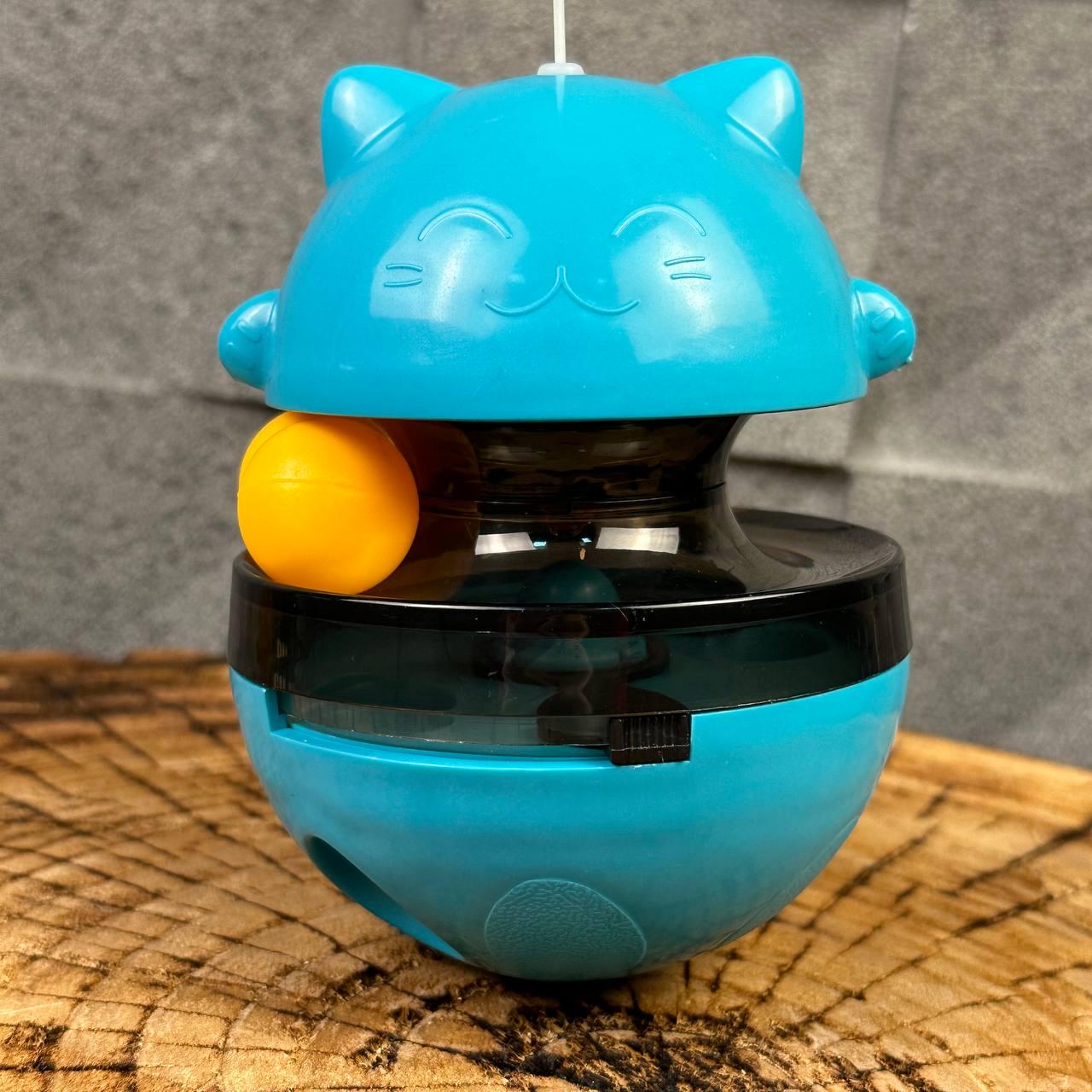 Игрушка неваляшка кормушка для кошек интерактивная с регулировкой - фото 3 Игрушка неваляшка кормушка для кошек интерактивная с регулировкой - фото 3