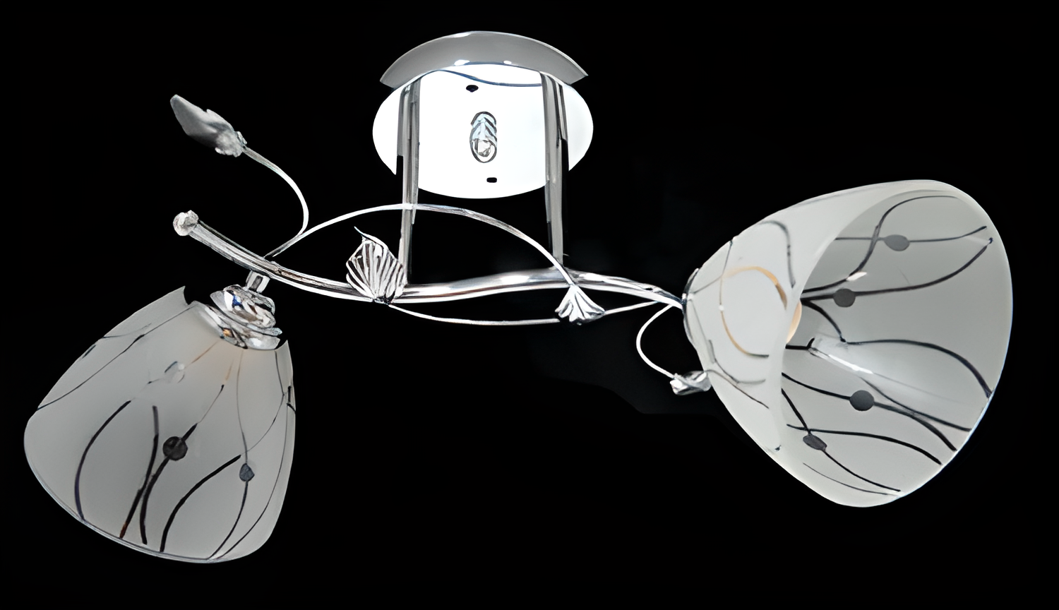 Люстра стельова Sirius Ю 9654B/2 на 2 плафона
