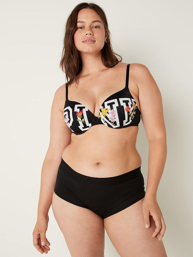 Бюстгальтер з пуш ап Victoria's Secret Wear Everywhere Push-Up Bra 70C Чорний (19873254)