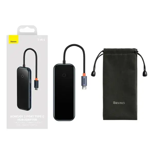 Хаб USB BASEUS AcmeJoy 7-Port Type-C Type-C to HDMIх1/USB3.0х2/USB2.0х1/Type-C PD&Data - фото 6