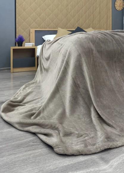 Покрывало из велсофта без принта Decorator WellSoft 150х210 см Серый (87-271 1,5) - фото 3