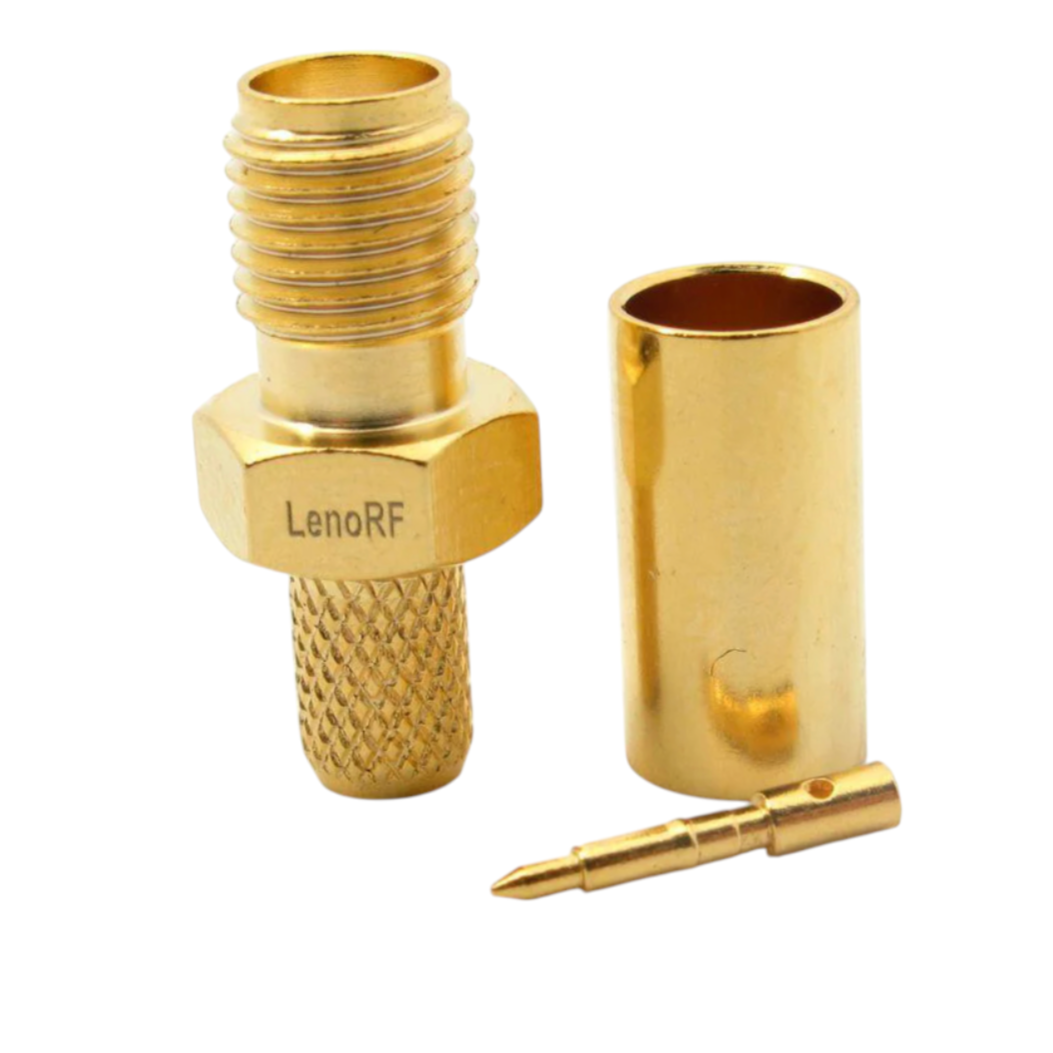 Роз'єм гніздовий високоточний Leno RF RP-SMA для кабелю RG223 1 шт. Золотий (000049089_2) Роз'єм гніздовий високоточний Leno RF RP-SMA для кабелю RG223 1 шт. Золотий (000049089_2)