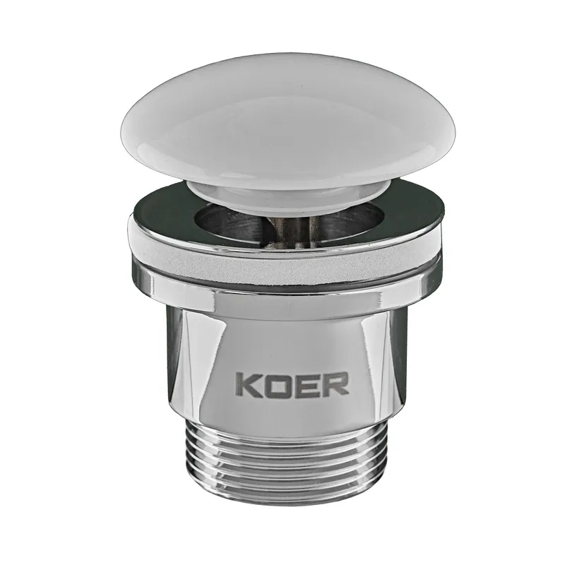 Клапан донний для раковини KOER PW-01-11 1 1/4" автоматичний Click-Clack керамічна накладка (KR3405)