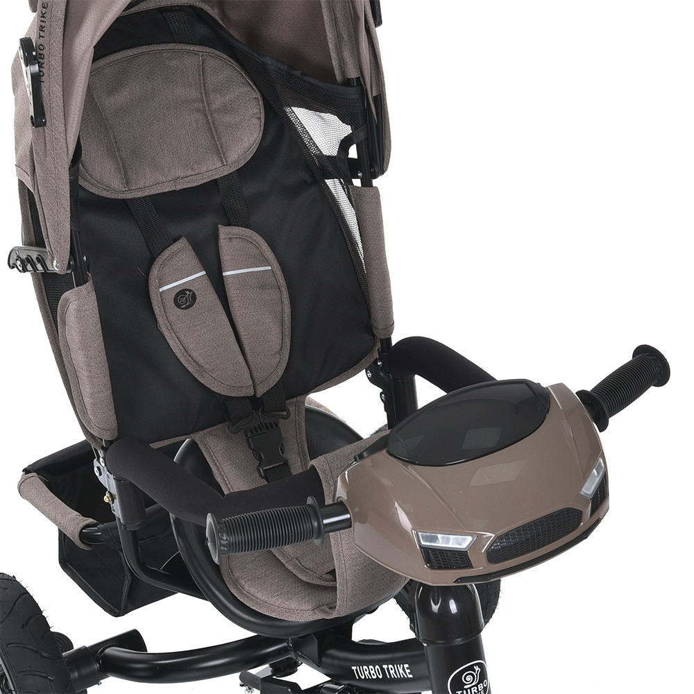 Велосипед трехколесный Turbo Trike MT 1006-5 с родительской ручкой Коричневый - фото 10 Велосипед трехколесный Turbo Trike MT 1006-5 с родительской ручкой Коричневый - фото 10