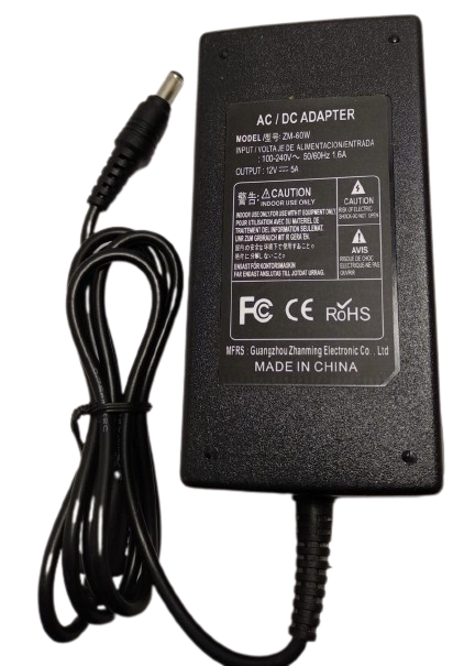 Зарядное сетевое устройство 12 V/5 A 60W 5,5x2,5 мм (000022303) - фото 1