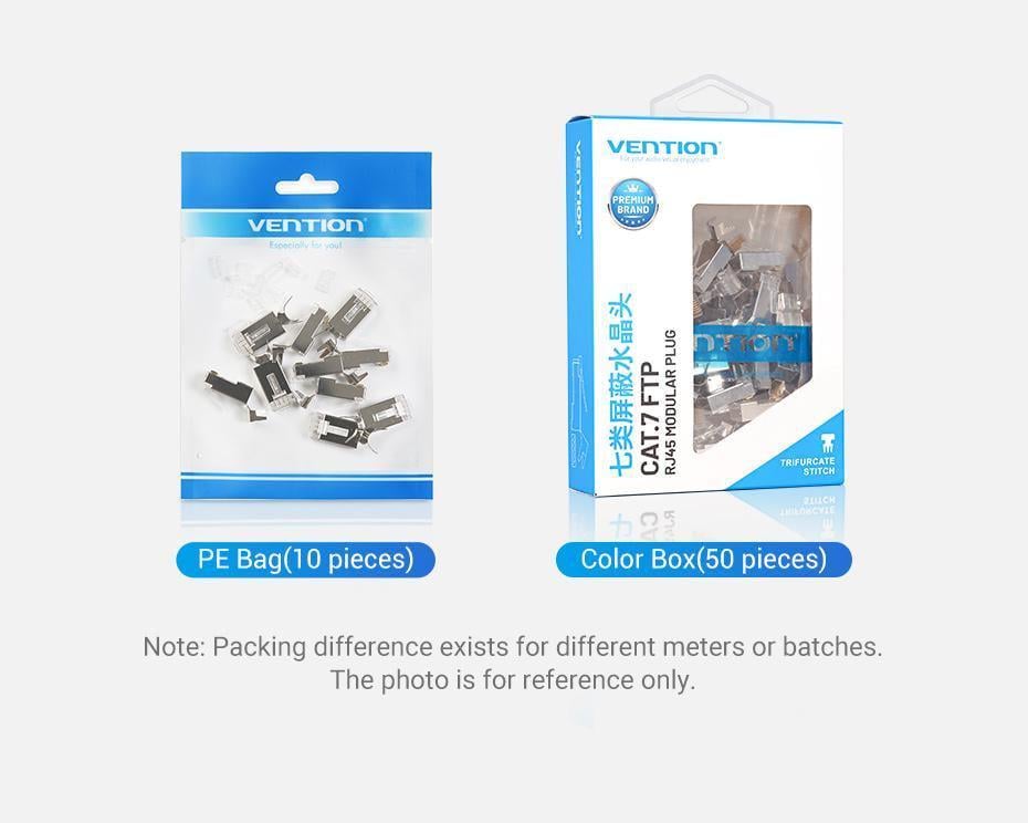Інтернет-з'єднувачі Vention Cat.7 FTP 10 Гбіт/с 600 МГц 8P8C роз'єм RJ45 LAN RJ 45 Ethernet 10 шт. Сріблястий (IDER0-10) - фото 18 Інтернет-з'єднувачі Vention Cat.7 FTP 10 Гбіт/с 600 МГц 8P8C роз'єм RJ45 LAN RJ 45 Ethernet 10 шт. Сріблястий (IDER0-10) - фото 18