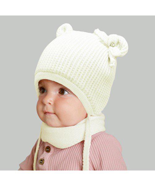 Комплект шапка и шарф детский Elf Луна р. 44 Молочный (OK001510)