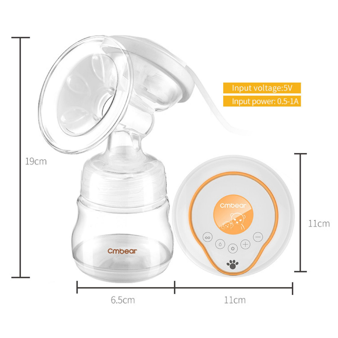 Молоковідсмоктувач Cmbear ZRX-0606 ультратихий електричний з режимом масажу та стимуляції лактації White - фото 7
