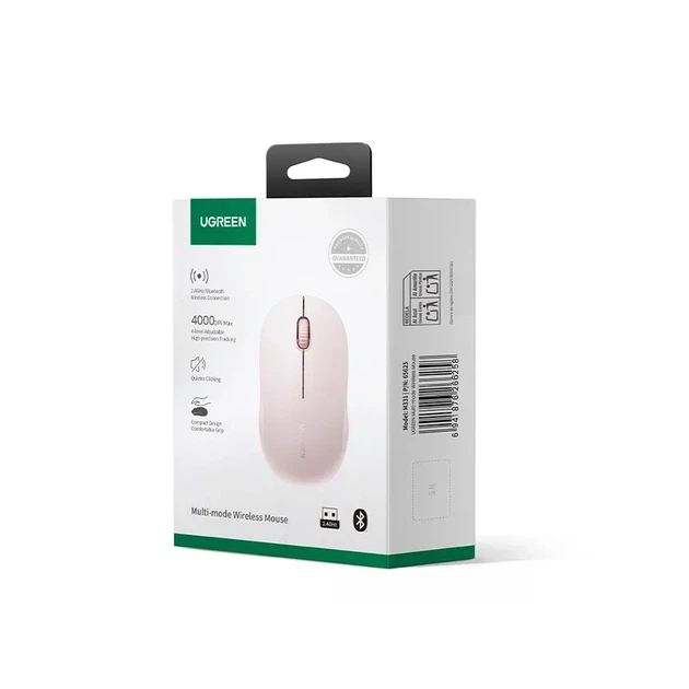 Миша бездротова UGREEN M331 Multi-mode Wireless Mouse Pink (KST-UGR-65625) - фото 6 Миша бездротова UGREEN M331 Multi-mode Wireless Mouse Pink (KST-UGR-65625) - фото 6