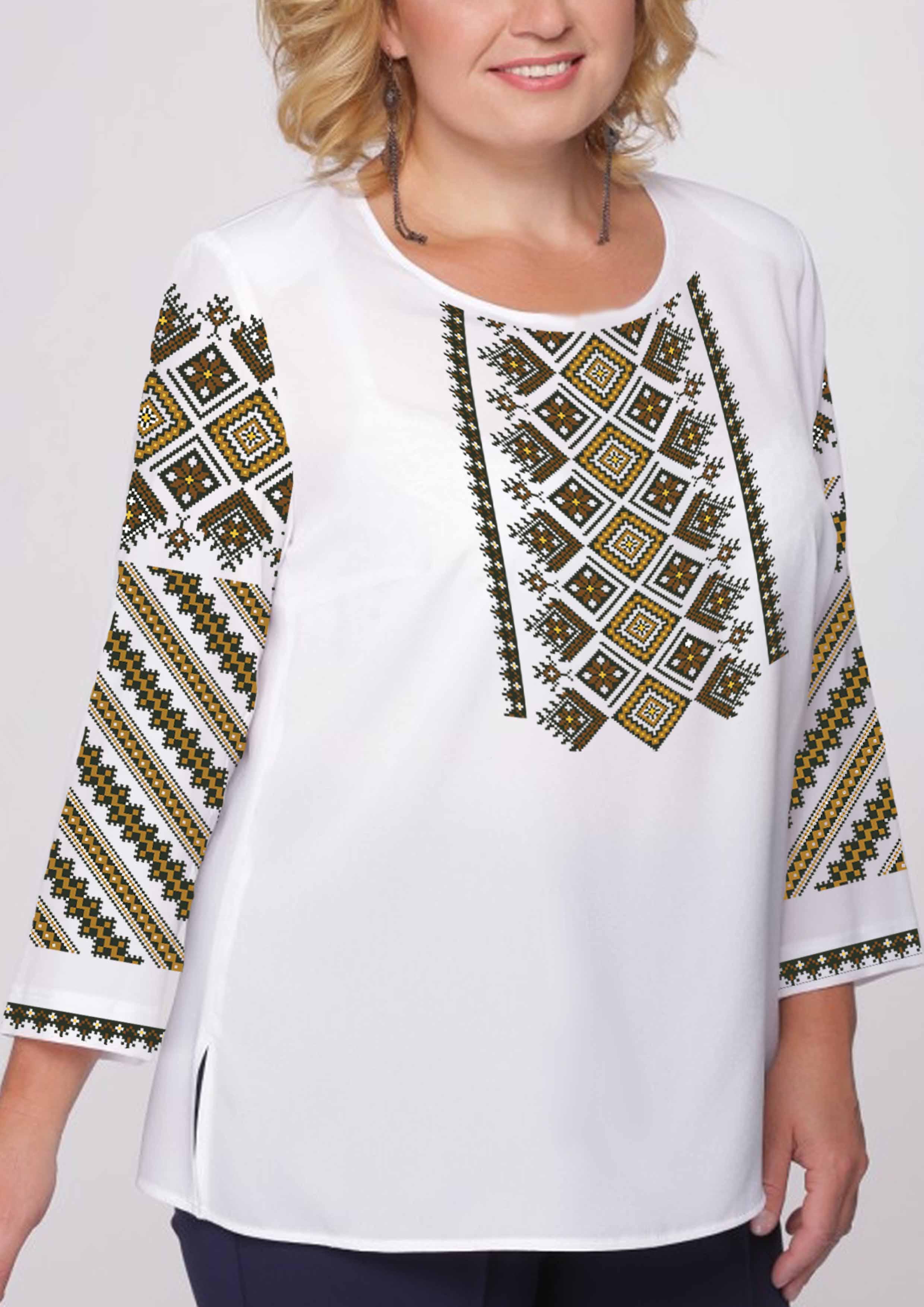 Заготовка для вишивки нитками або бісером сорочка СЖ-78 домоткане полотно Заготовка для вишивки нитками або бісером сорочка СЖ-78 домоткане полотно