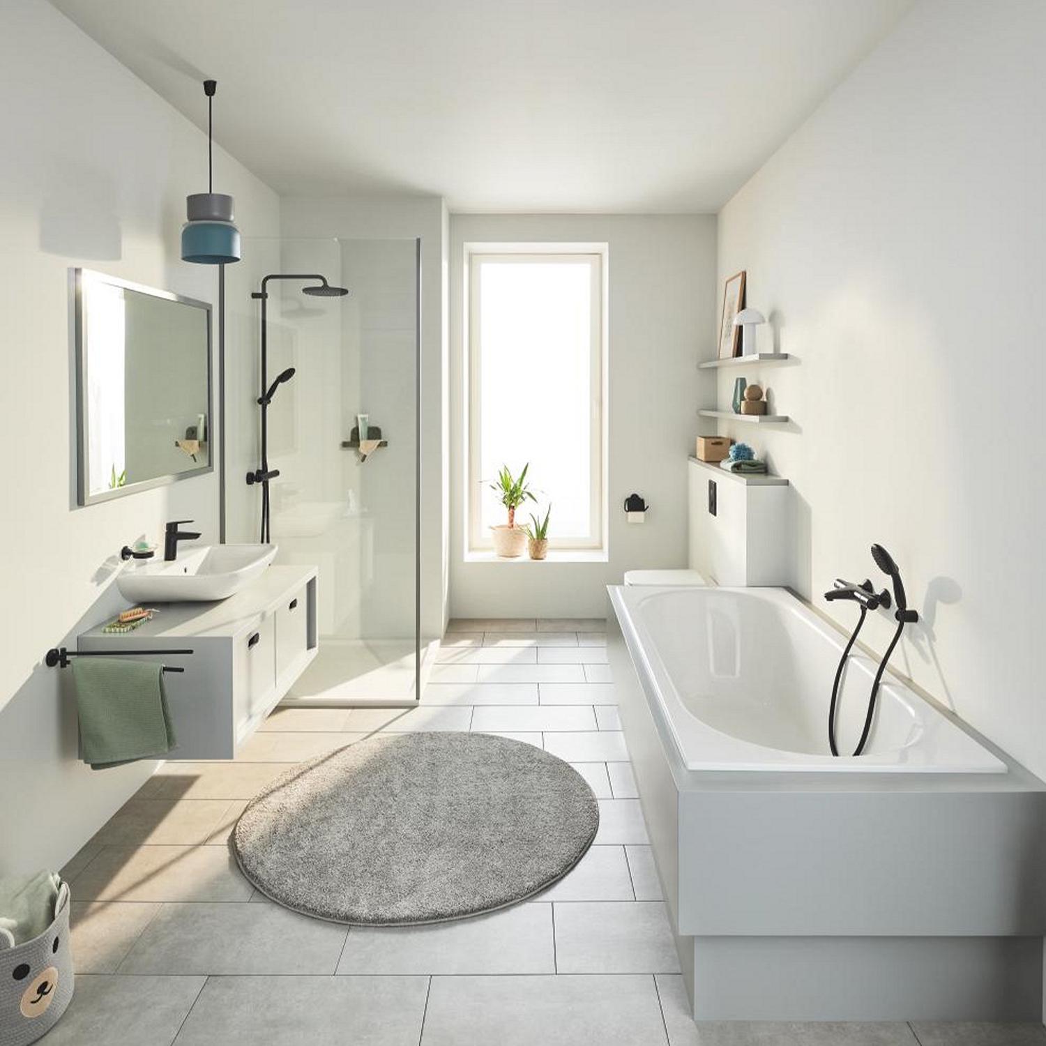 Душова система з термостатом Grohe Vitalio Start 266772431 Чорний (234221) - фото 4