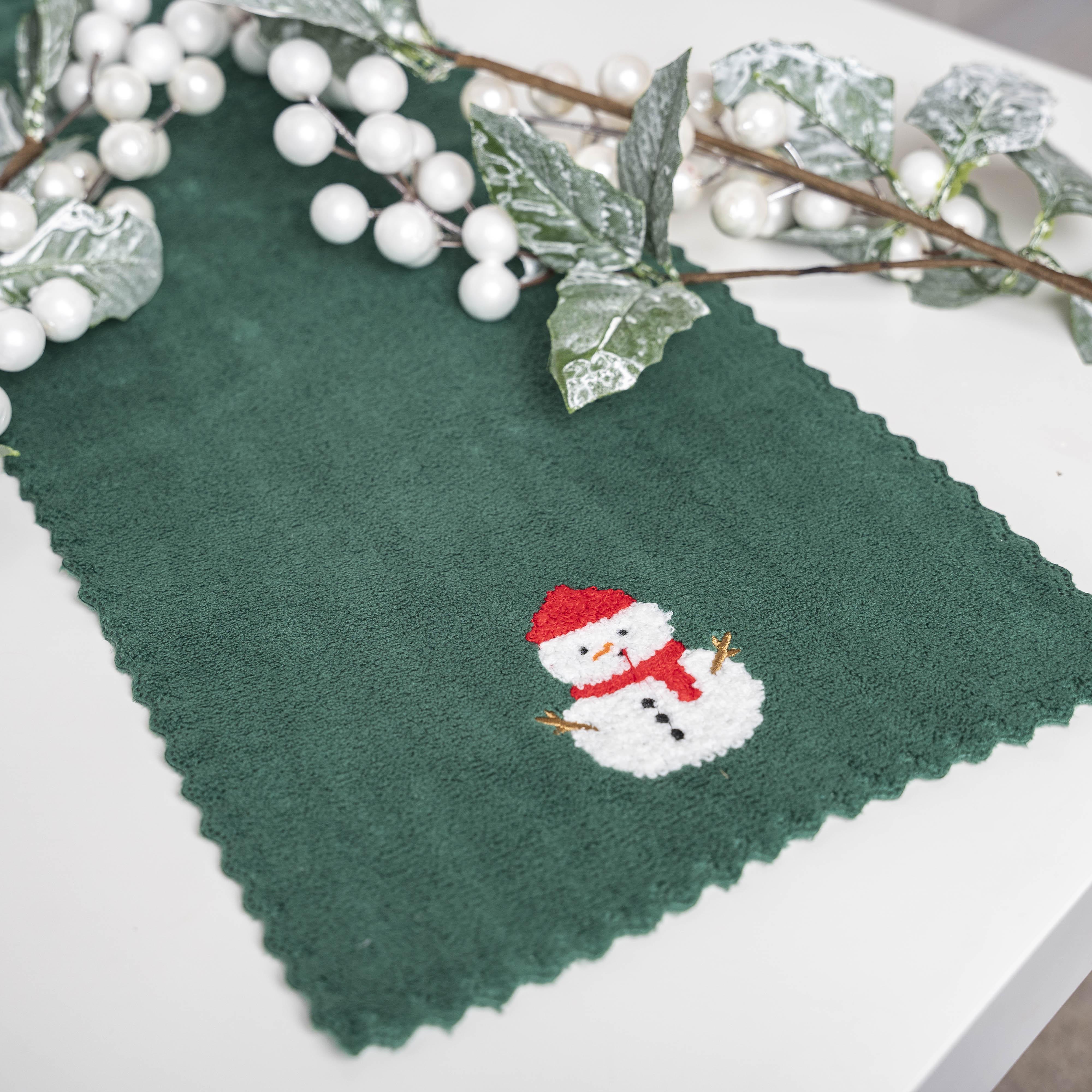 Рушник кухонний Новий рік 25x50 см Сіро-зелений (88857)