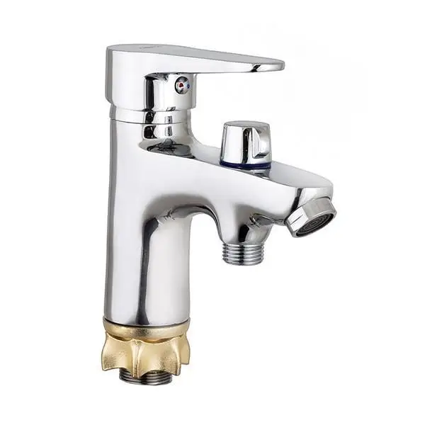 Смеситель для умывальника Wezer PUD1-SH045 с душевой лейкой Хром (1036608)