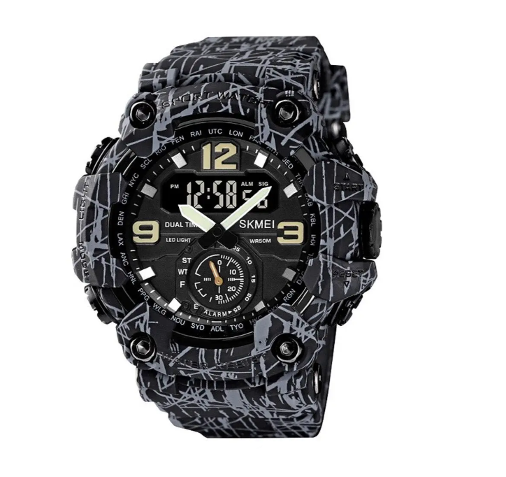 Часы наручные мужские Skmei 1637 Gray Black (18442)