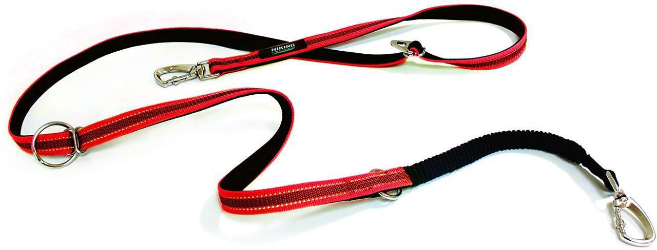 Повідець для собак Croci HIKING ANTISHOCK нейлоновий 2 м Червоний