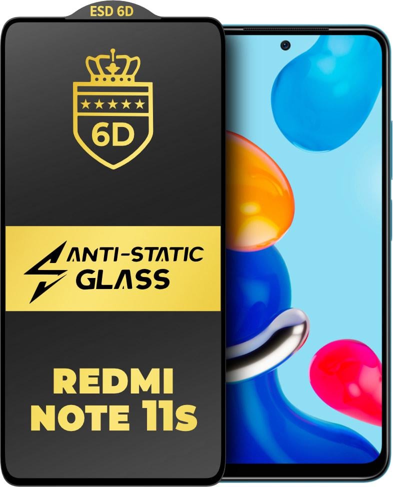 Стекло защитное 6D Anti-Static Xiaomi Redmi Note 11S Glass Shield (33232)
