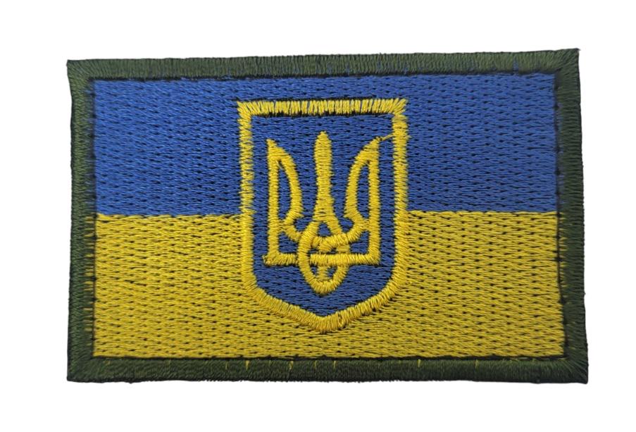 Шеврон Флаг с гербом 80х50 мм Олива (3584296) Шеврон Флаг с гербом 80х50 мм Олива (3584296)