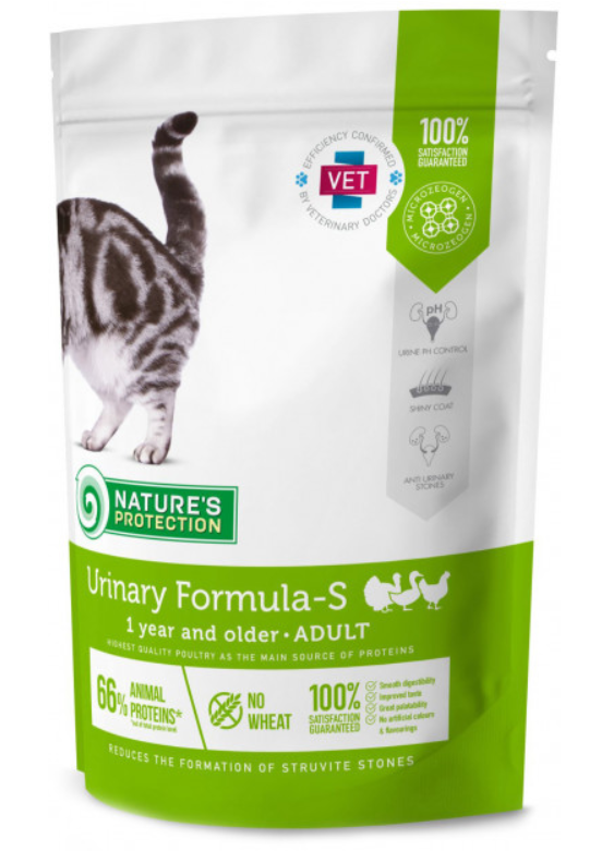 Корм сухой Nature's Protection Urinary Formula-S 0,4 кг - фото 1 Корм сухой Nature's Protection Urinary Formula-S 0,4 кг - фото 1