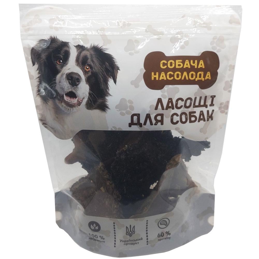 Лакомство для собак Собача насолода рубец говяжий сушеный 100 г (15372837)