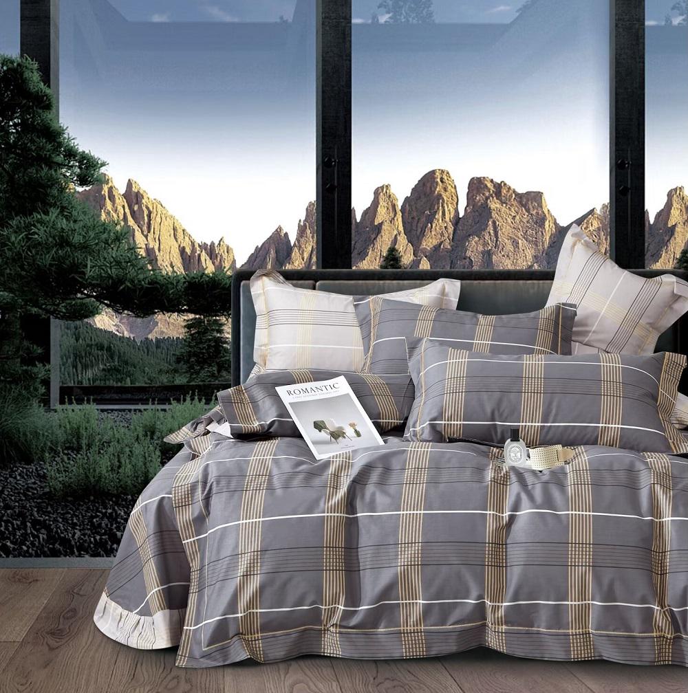 Комплект постільної білизни Soho євро Studio 200x230 см Square Beige (UG-A130046)