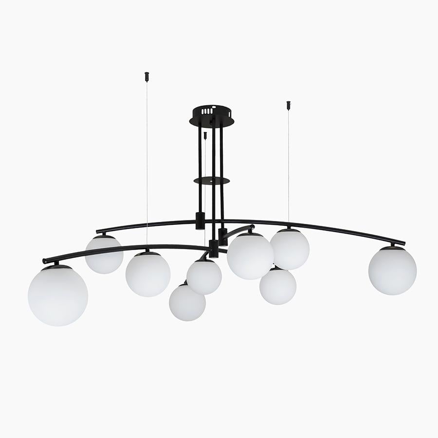 Люстра стельова Levistella 7529827-9 BK/WH Чорний/Білий 