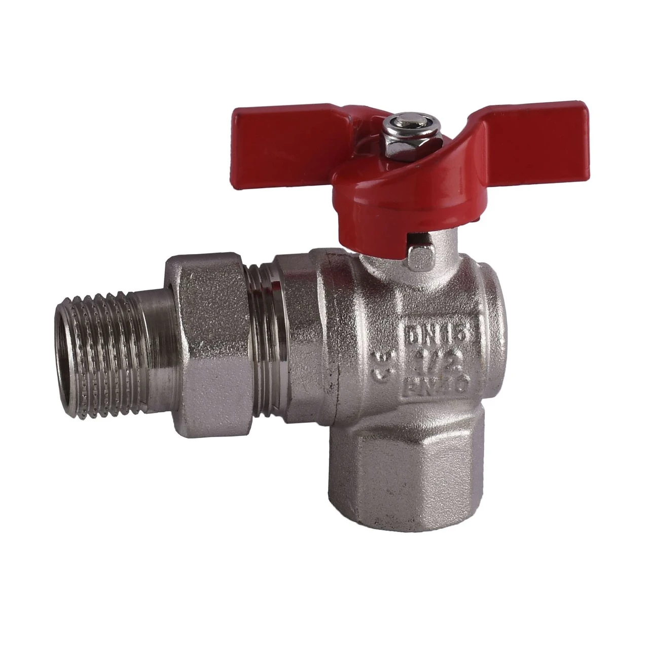 Кран кульовий кутовий з американкою Selba 1/2" SL1543 (1200000239) - фото 1