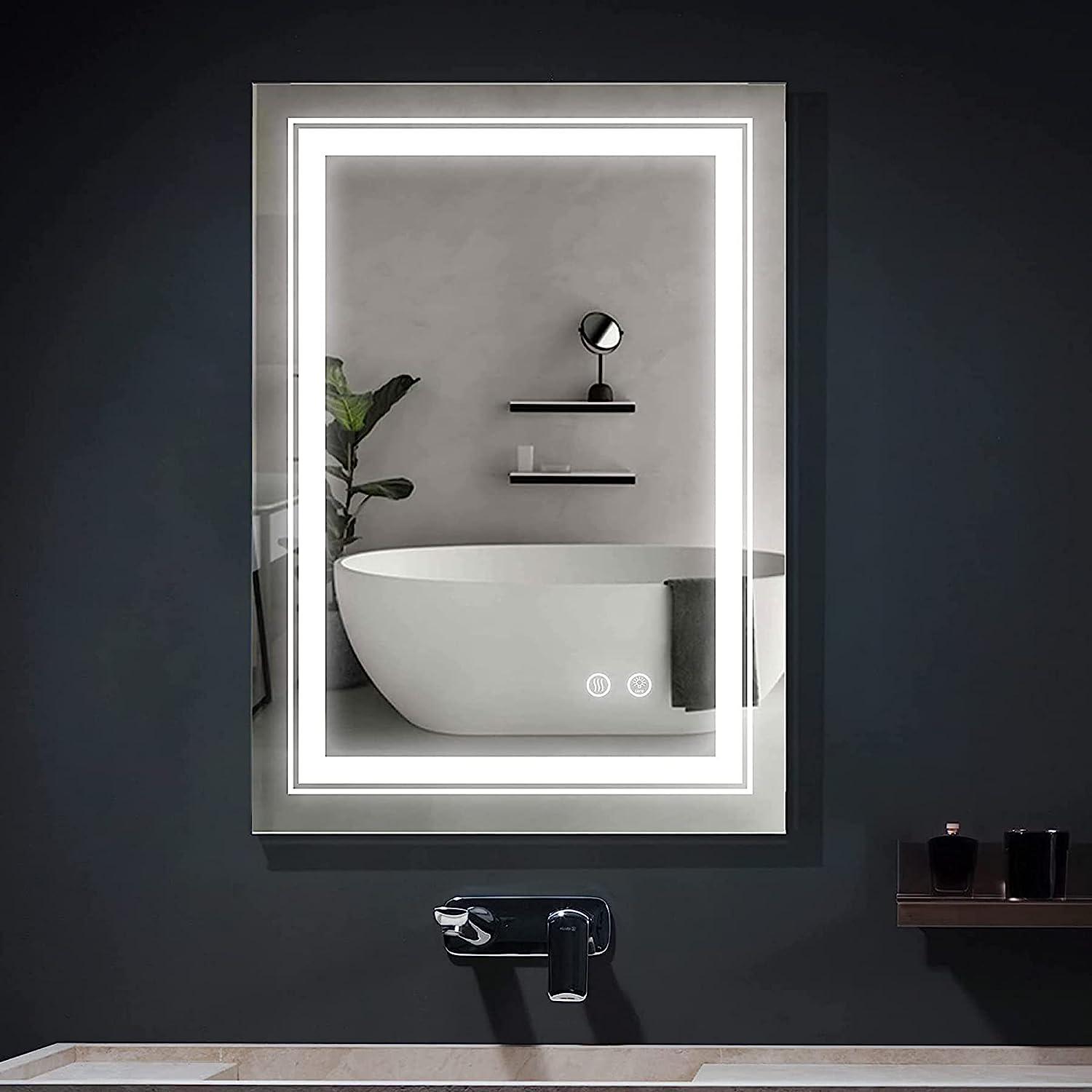 Дзеркало Dim Dzerkal AGIO з LED-підсвіткою/сенсорним керуванням/підігрівом 50х70 см (11698)