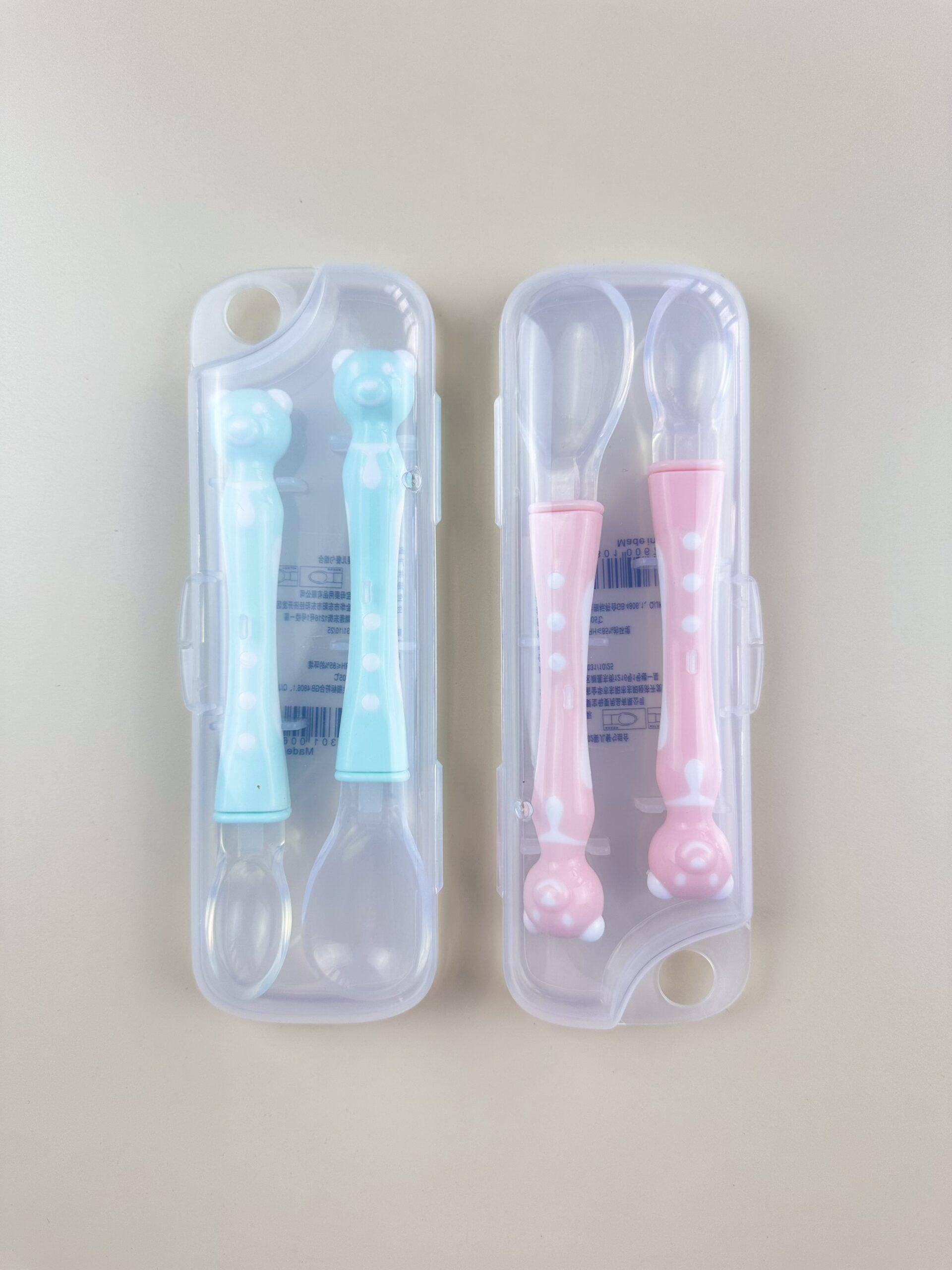 Набор силиконовых ложечек Мишки в футляре Розовый (142504) - фото 8 Набор силиконовых ложечек Мишки в футляре Розовый (142504) - фото 8
