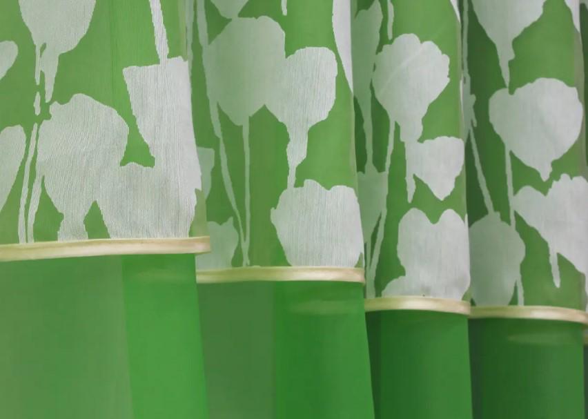 Занавеска на кухню 290х170 см Зеленый/Белый (084к 52-0965) - фото 4 Занавеска на кухню 290х170 см Зеленый/Белый (084к 52-0965) - фото 4