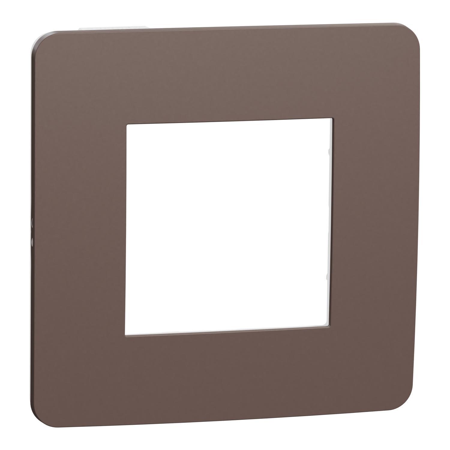 Рамка одноместная Schneider Electric Unica Studio Шоколадный/Антрацит (NU280217)