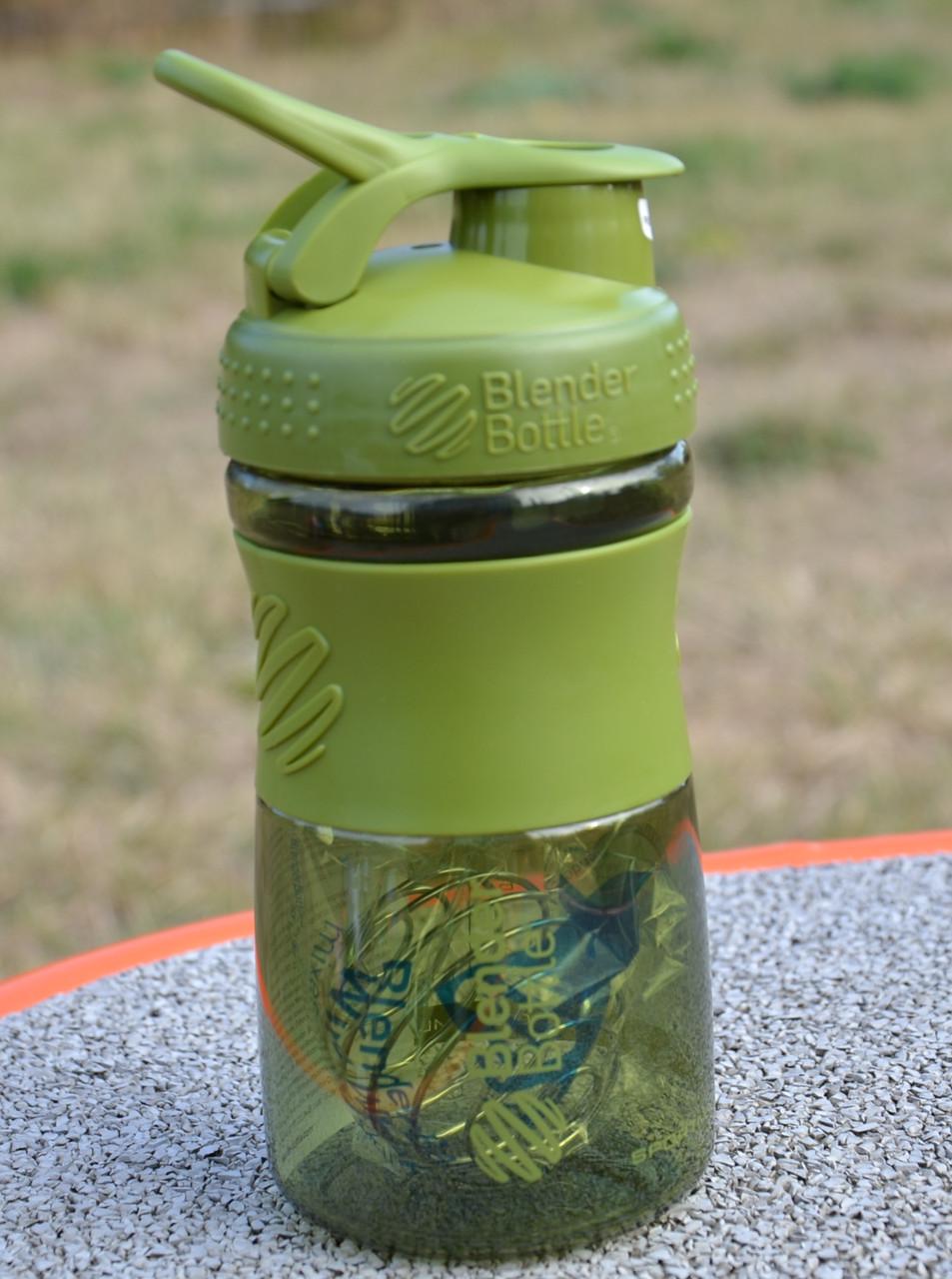 Шейкер спортивний Blender Bottle SportMixer Flip 590 ml Moss Green (18067448) - фото 6