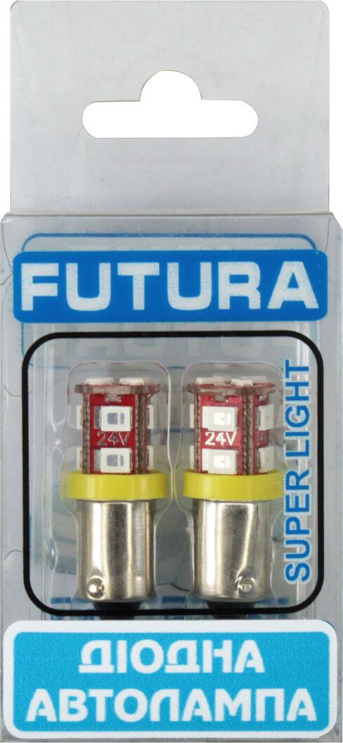 Лампочка FUTURA с цоколем LED T4W SMD 12 диодов 24 V-2,5 Вт BA9s 2 шт. Желтый