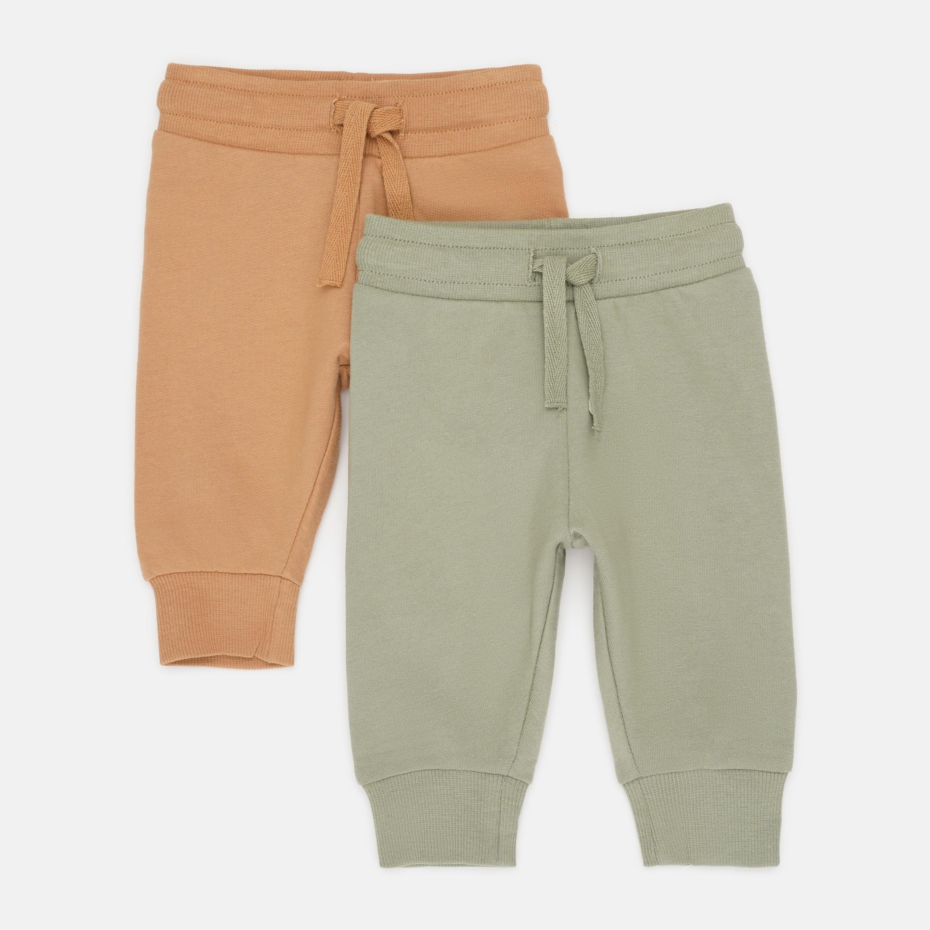 Штани H&M 2 шт. 50 см Зелений/Бежевий (X14101037472)