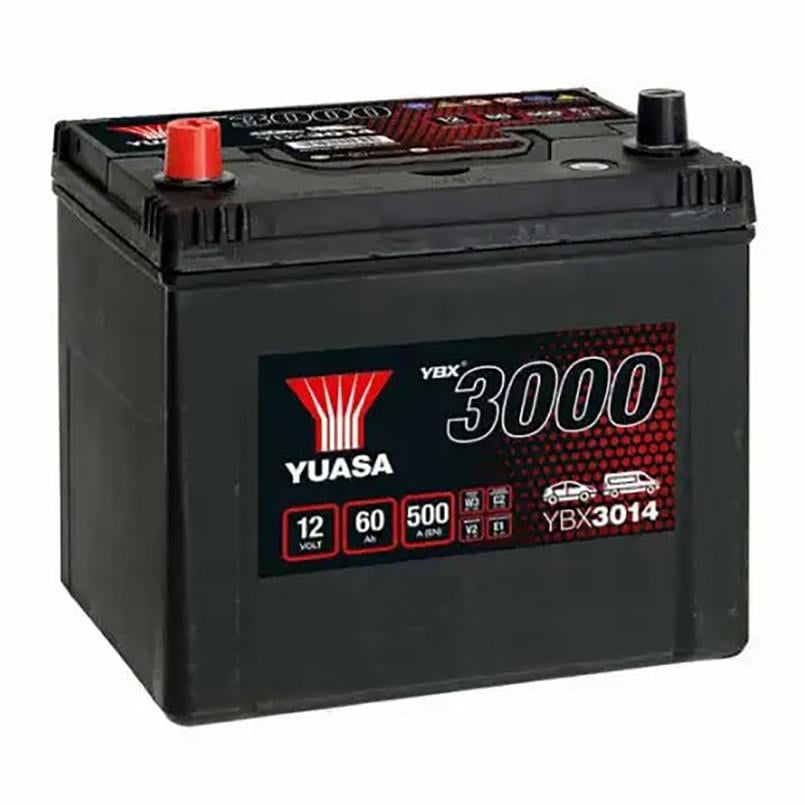 Акумулятор Yuasa 12V 60Ah SMF Battery Japan  YBX3014 (1) [+ -]