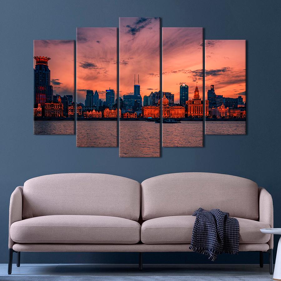 Картина міста Естетика Нью-Йоркської архітектури 187x119 см (A641-5)