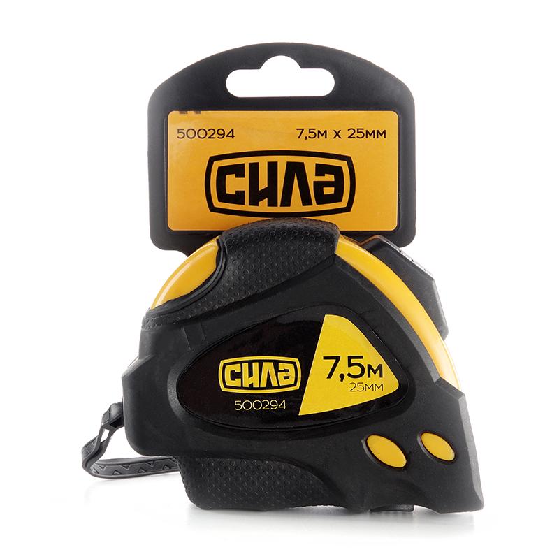 Рулетка обгумована Сила Стандарт Супермагніт з автостопом 7,5 м х 25 мм (500294) - фото 2 Рулетка обгумована Сила Стандарт Супермагніт з автостопом 7,5 м х 25 мм (500294) - фото 2