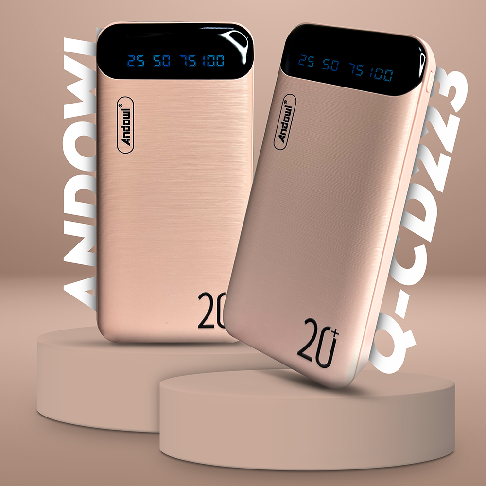 Повербанк Andowl Q-CD223 зі швидкою зарядкою з перехідником для роутера 20000 mah QC 3.0 Рожевий - фото 2 Повербанк Andowl Q-CD223 зі швидкою зарядкою з перехідником для роутера 20000 mah QC 3.0 Рожевий - фото 2