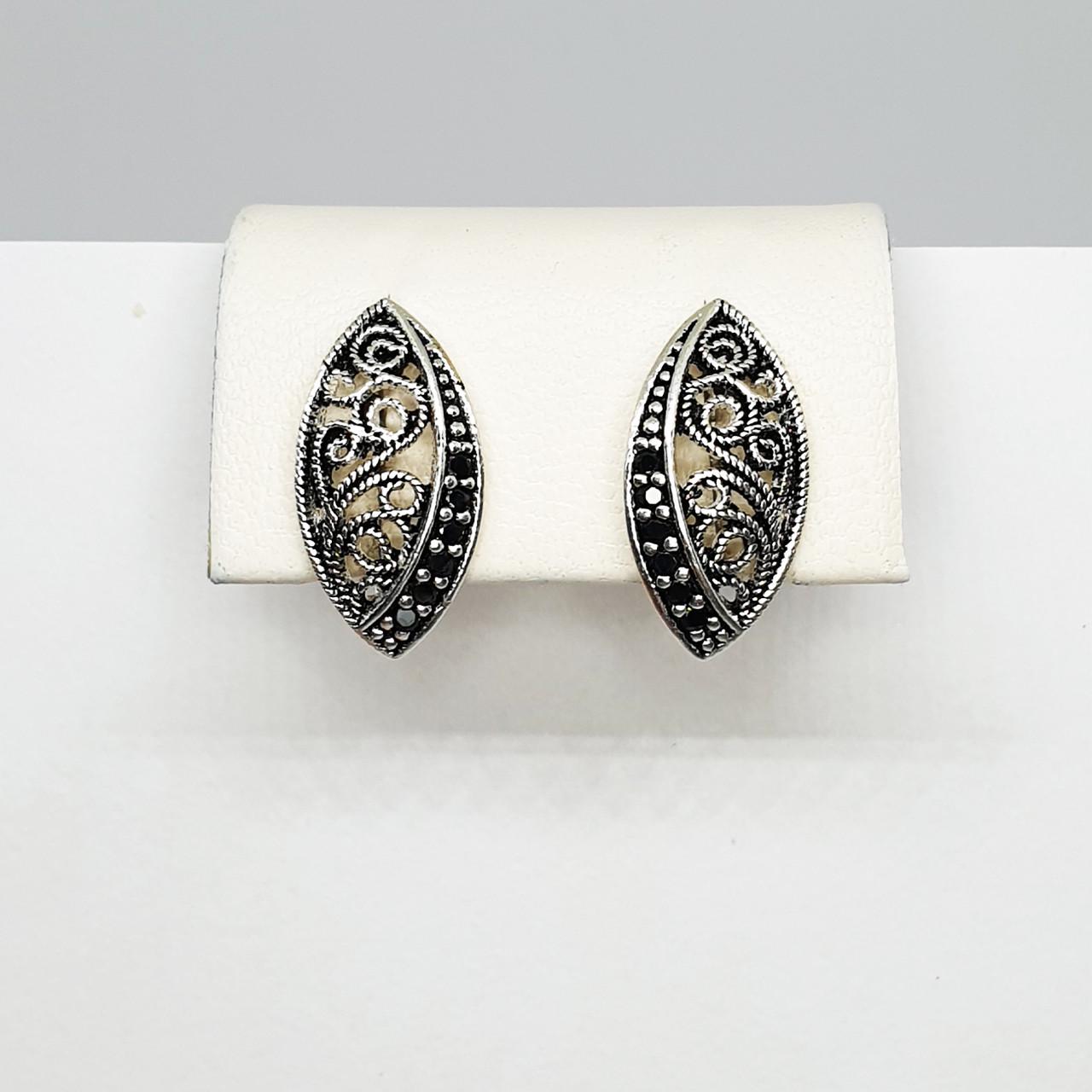 Серьги серебряные с кубическим цирконием 2,5 г (1583394126)