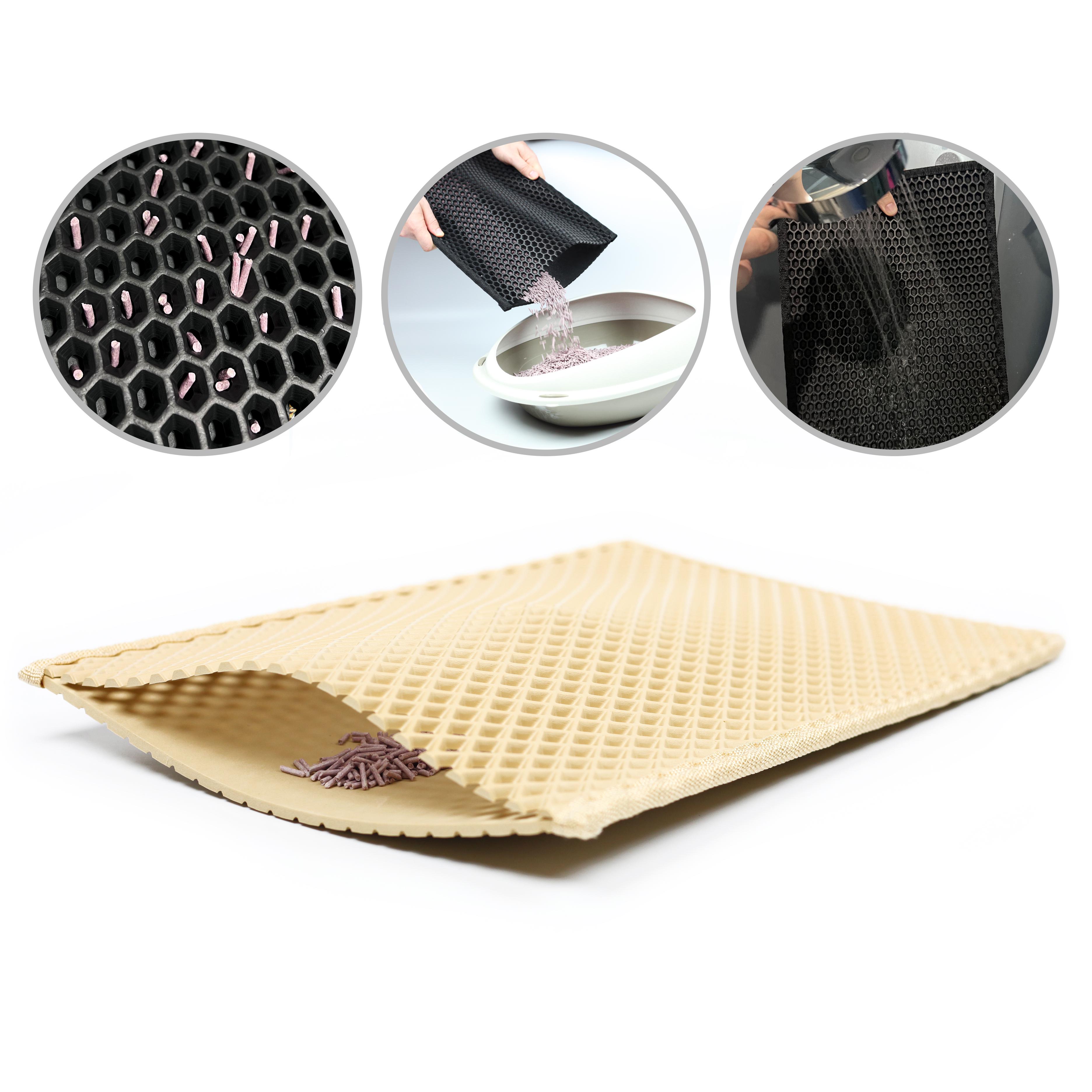 Коврик двухслойный Cat in Box для кошачьего лотка EVA 60x40 см Голубой - фото 7 Коврик двухслойный Cat in Box для кошачьего лотка EVA 60x40 см Голубой - фото 7