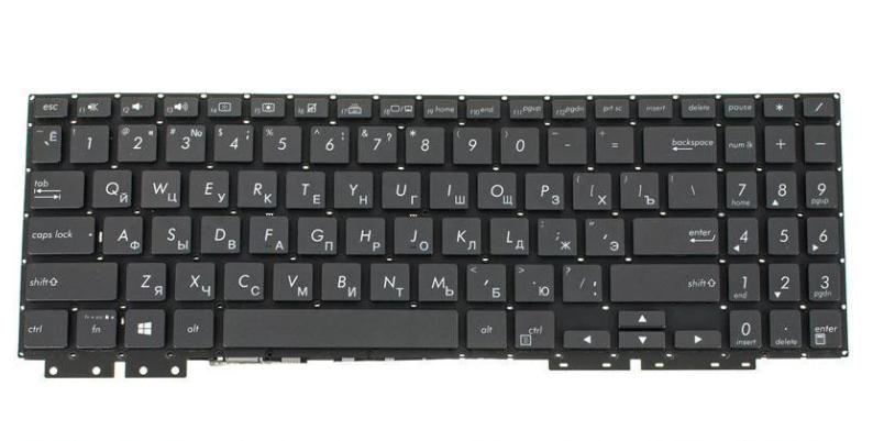 Клавіатура для ноутбука Asus UX425 series rus без фрейма з підсвічуванням клавіш Black (168799)