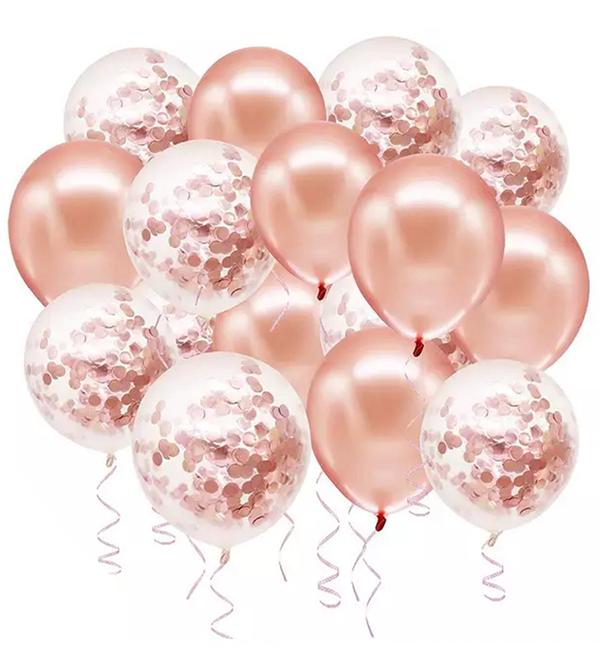 Воздушные шары 16 шт. Pink/Gold