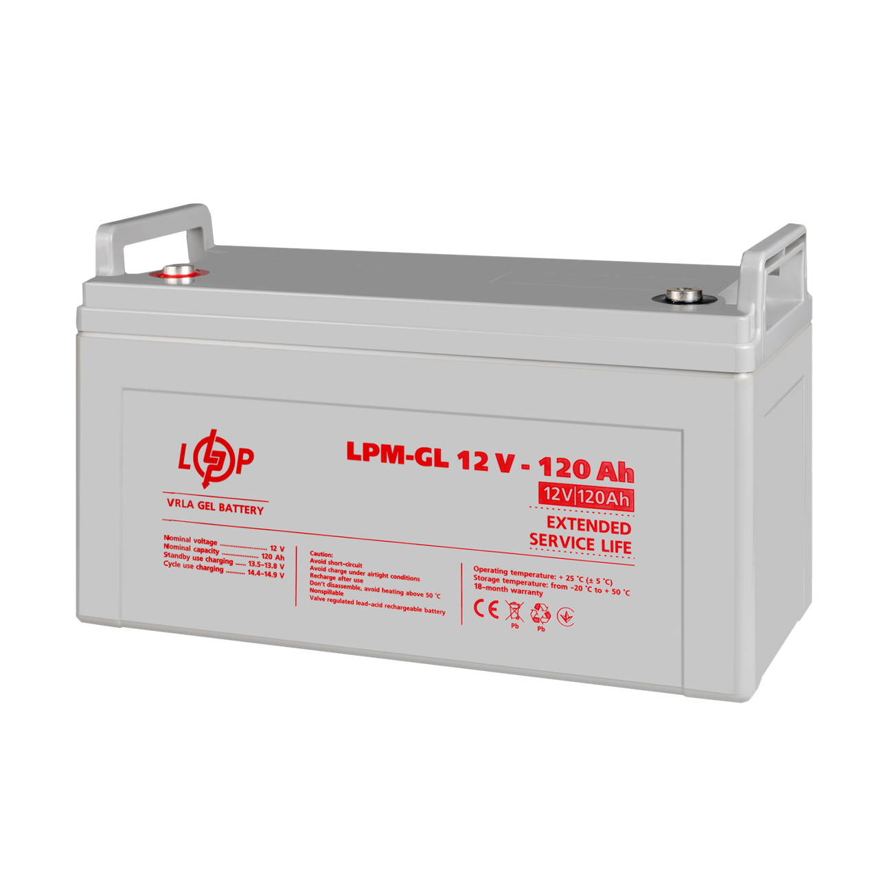 Аккумулятор гелевый LPM-GL 12V-120 Ah - фото 3 Аккумулятор гелевый LPM-GL 12V-120 Ah - фото 3