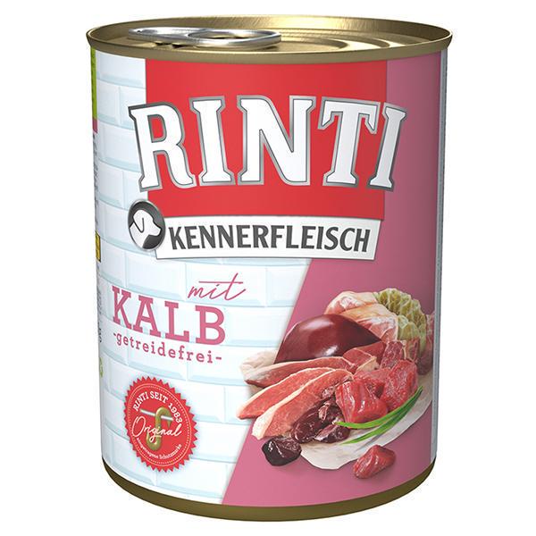 Корм влажный для собак Rinti Kennerfleisch mit Kalb беззерновый полнорационный Телятина 800 г (91080)