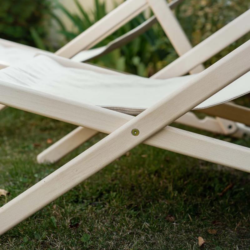 Шезлонг Woodman LiLy з масиву дерева бук Натуральний/Кремовий (53231) - фото 4 Шезлонг Woodman LiLy з масиву дерева бук Натуральний/Кремовий (53231) - фото 4