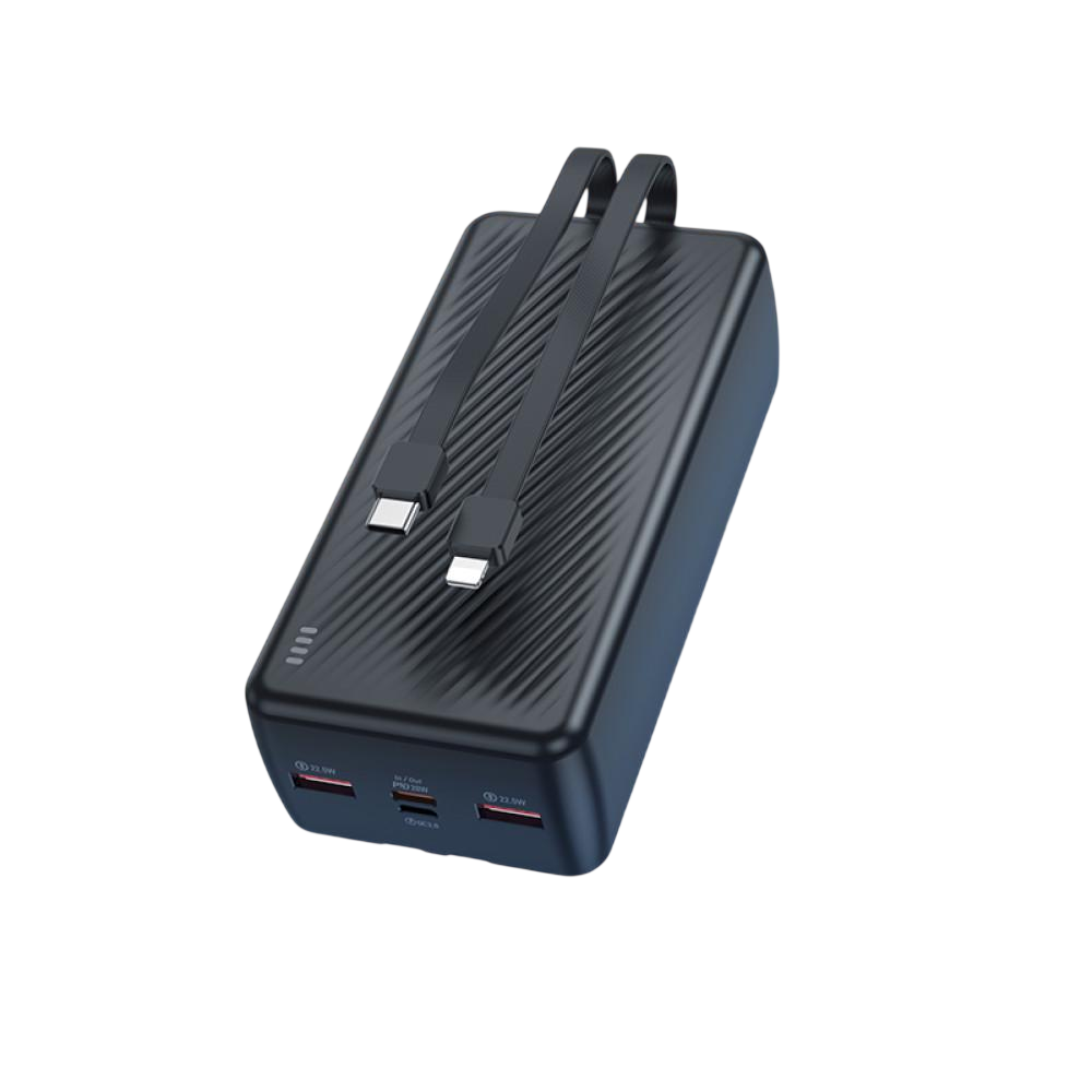 Повербанк со встроенными кабелями Borofone BJ57B Graceful 30000 mAh PD20W 22,5W Черный