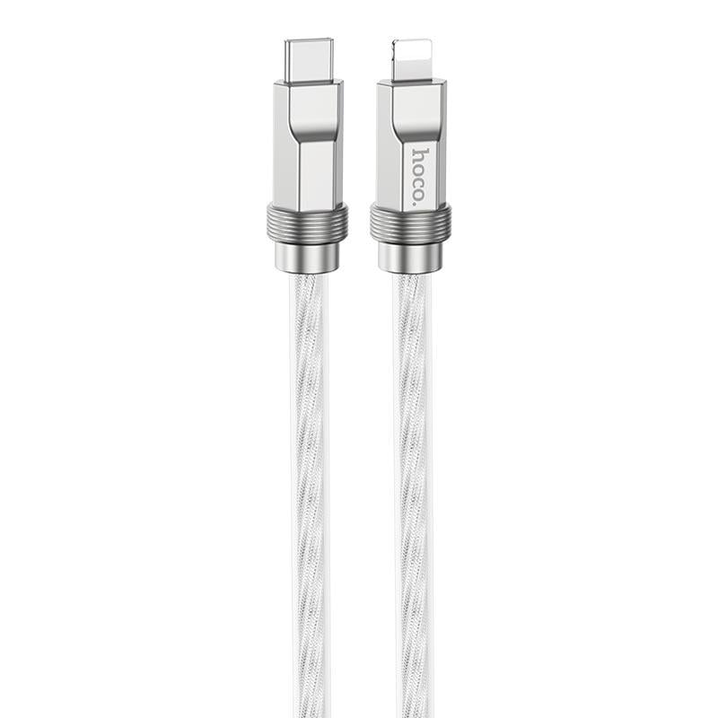 Кабель Hoco U113 Type-C to Lightning Solid PD Charging Data cable 1 м 20W 3A Silver (11314852)