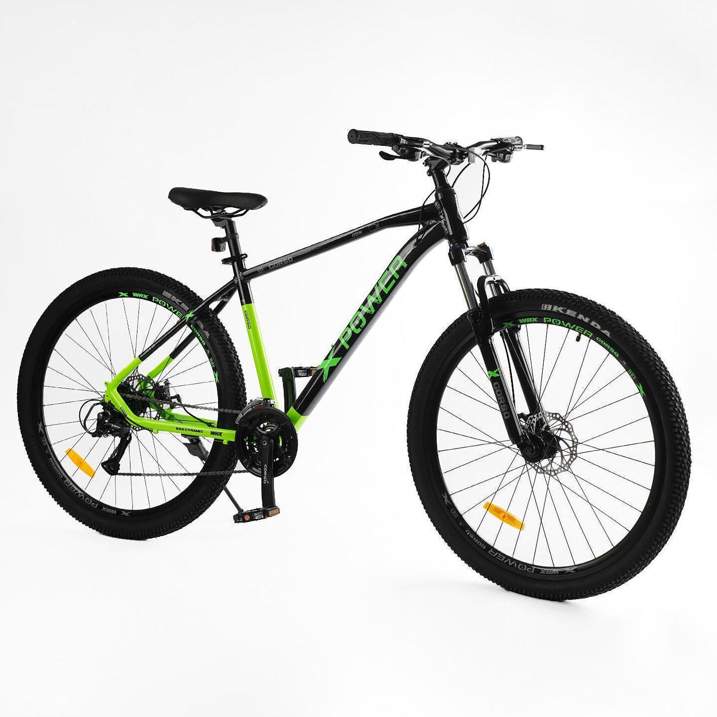 Велосипед горный алюминиевый Corso X-Power 29" рама 19" Черно-зеленый - фото 2 Велосипед горный алюминиевый Corso X-Power 29" рама 19" Черно-зеленый - фото 2
