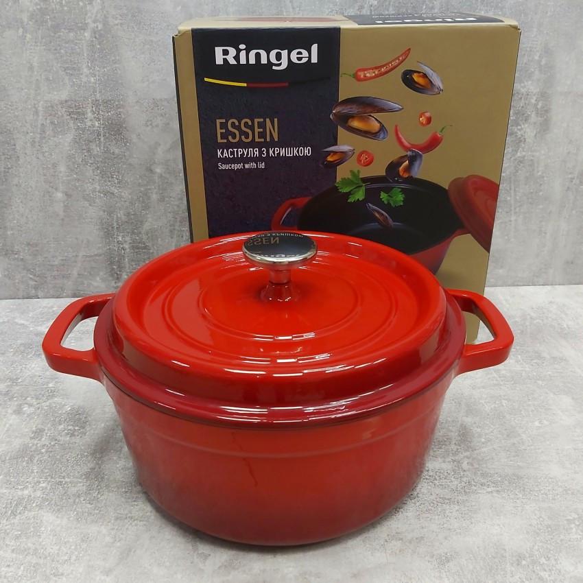 Кастрюля с крышкой Ringel Essen RG-2300-24 чугунная с эмалированным покрытием 24 см 3,8 л (1922165177)
