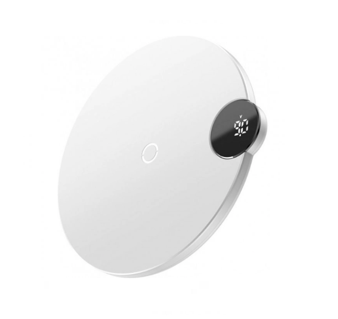 Бездротовий зарядний пристрій Baseus WXSX-02 LED Display Wireless Charger White